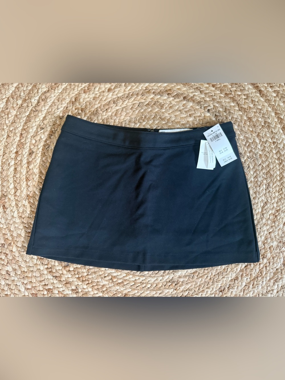 Y2K Hollister Black Mini Skort Built-In Shorts Pockets XS Classic Preppy